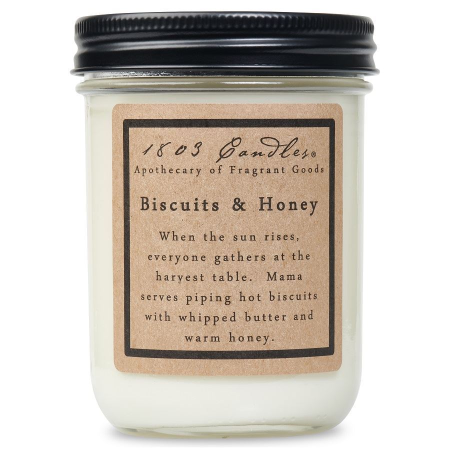 1803 Candles: Biscuits & Honey 14oz. Jar Candle