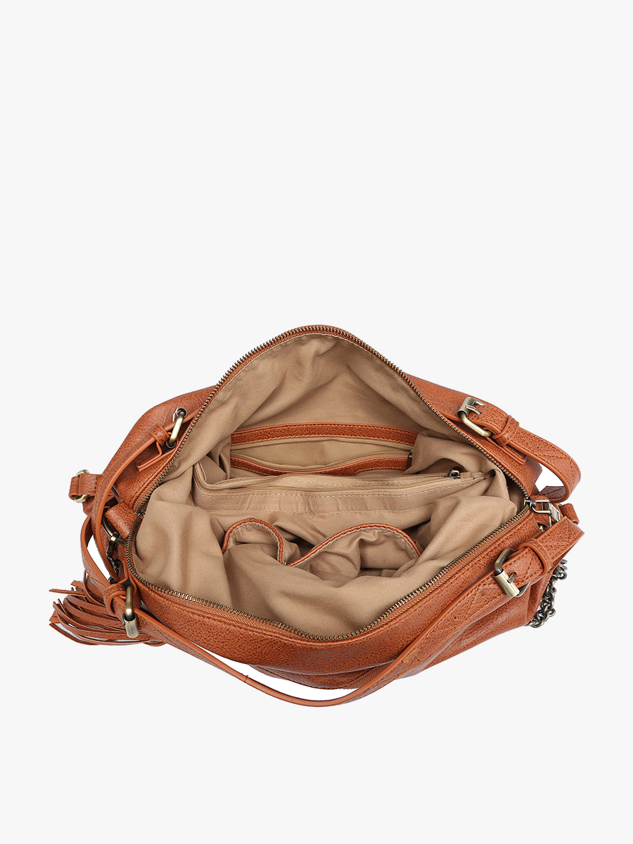 Jamila (Black) Rustic Tote w/ Chain