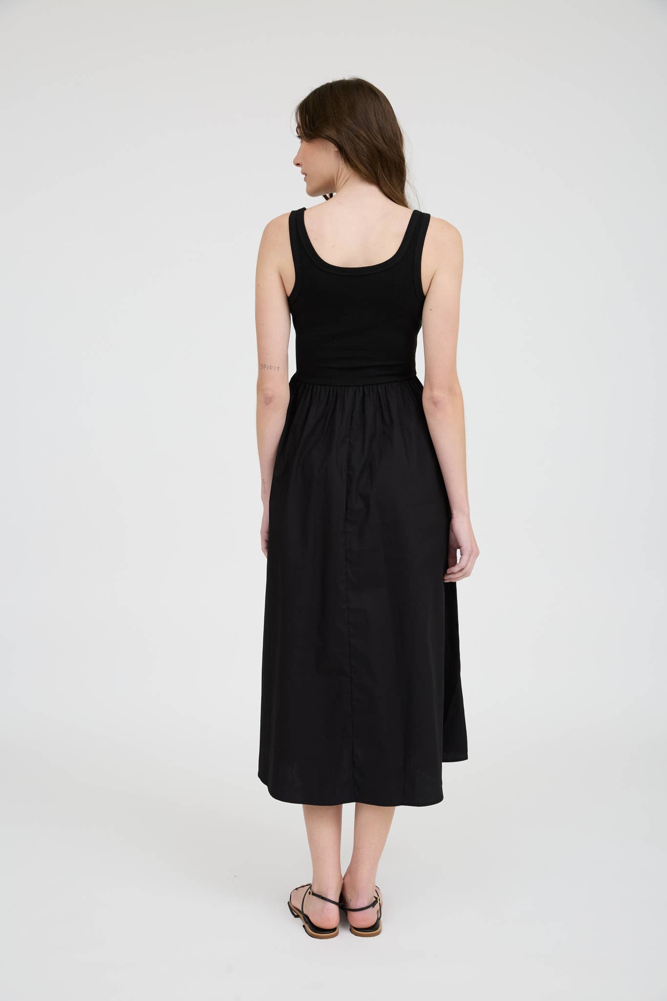 Power Move (Black) Tank Midi Dress