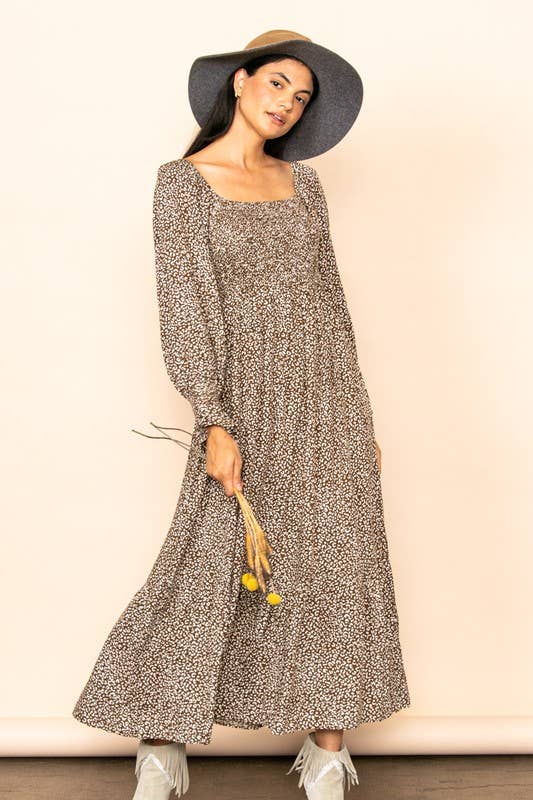 Tamed Heart Leopard Print Maxi Dress