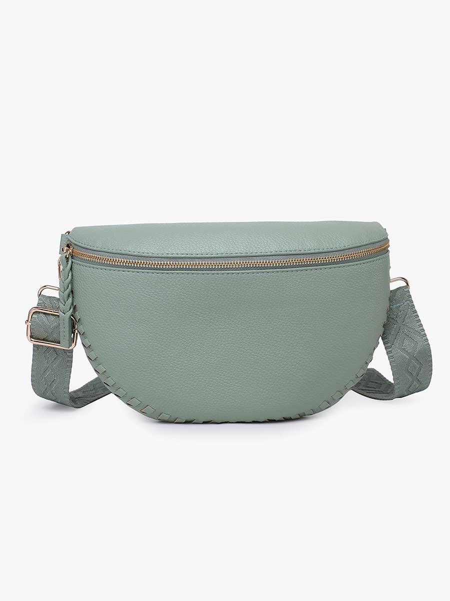 Janae (Sage) Whipstitch Crossbody/Sling Bag