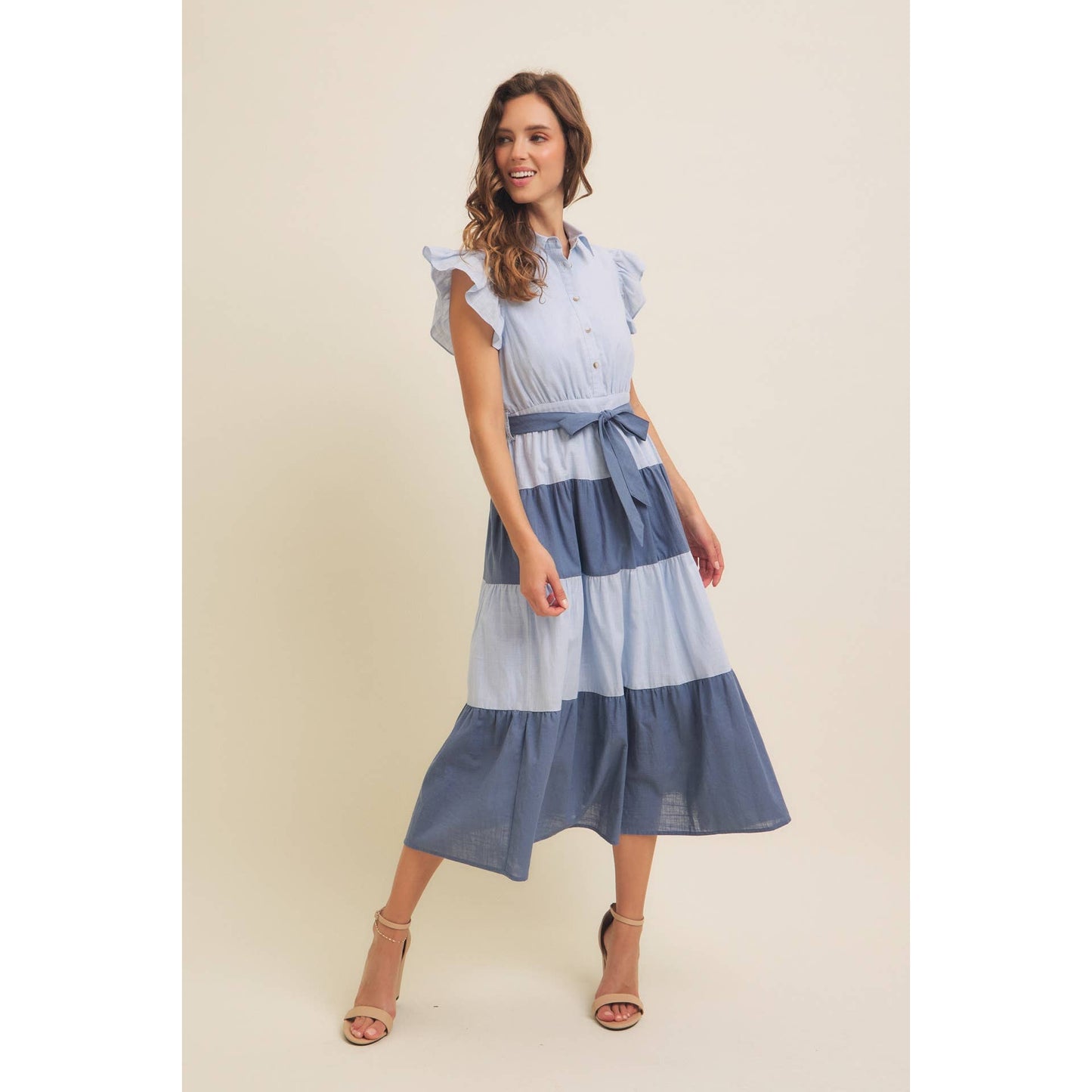 Derby Days (Blue) Color Block Dress