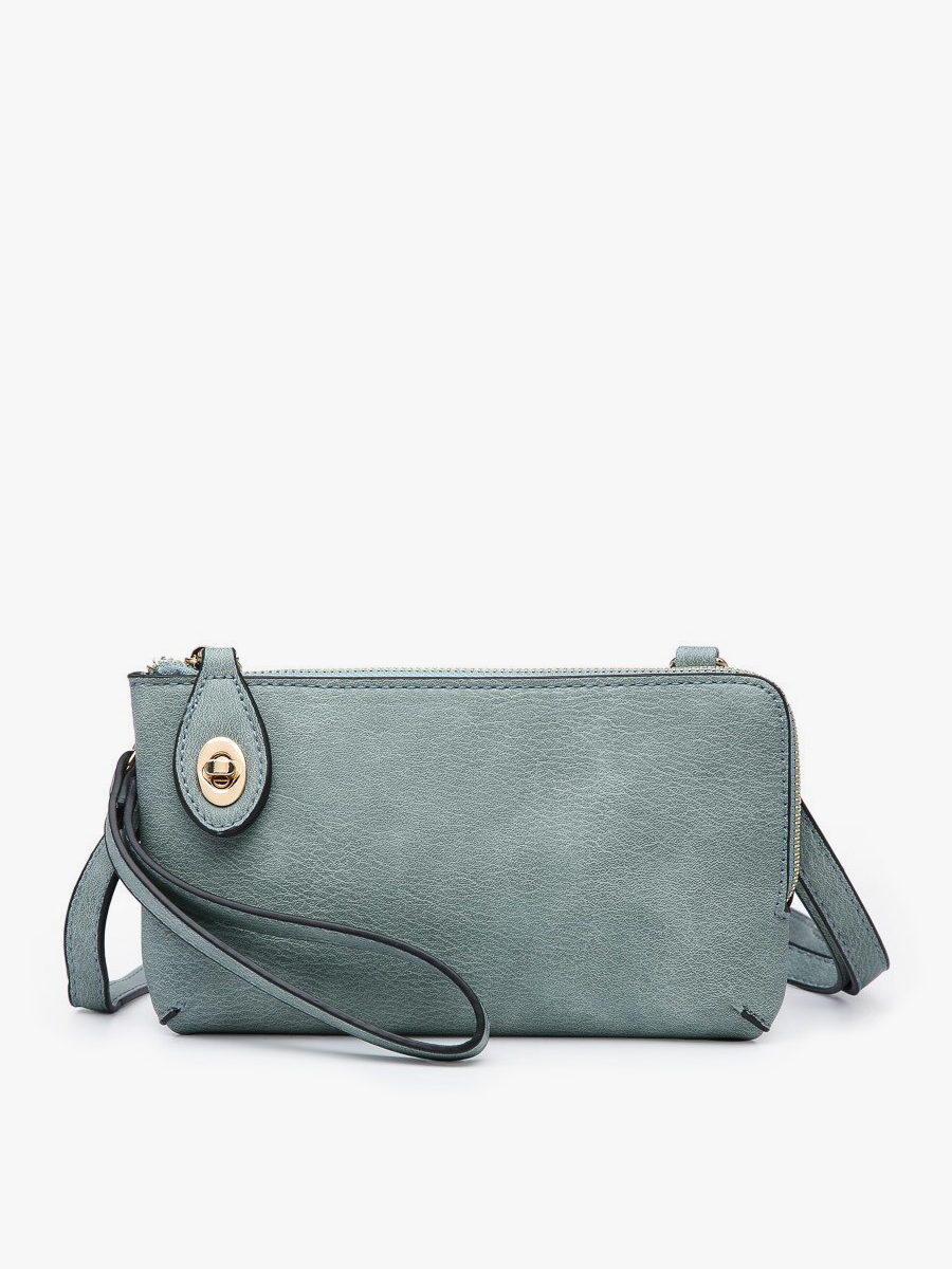 Kendall (Teal) Crossbody/Wristlet w/ Twist Lock