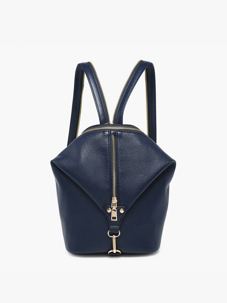 Linnette (Navy) Foldover Clasp Backpack