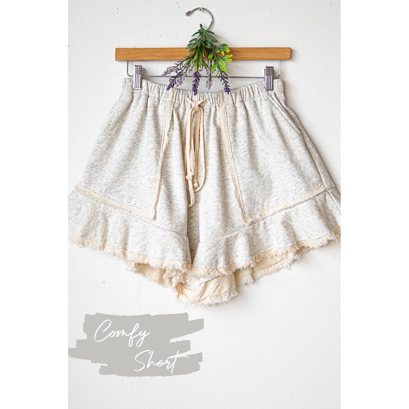 Comfort Counts (Grey) French Terry Shorts