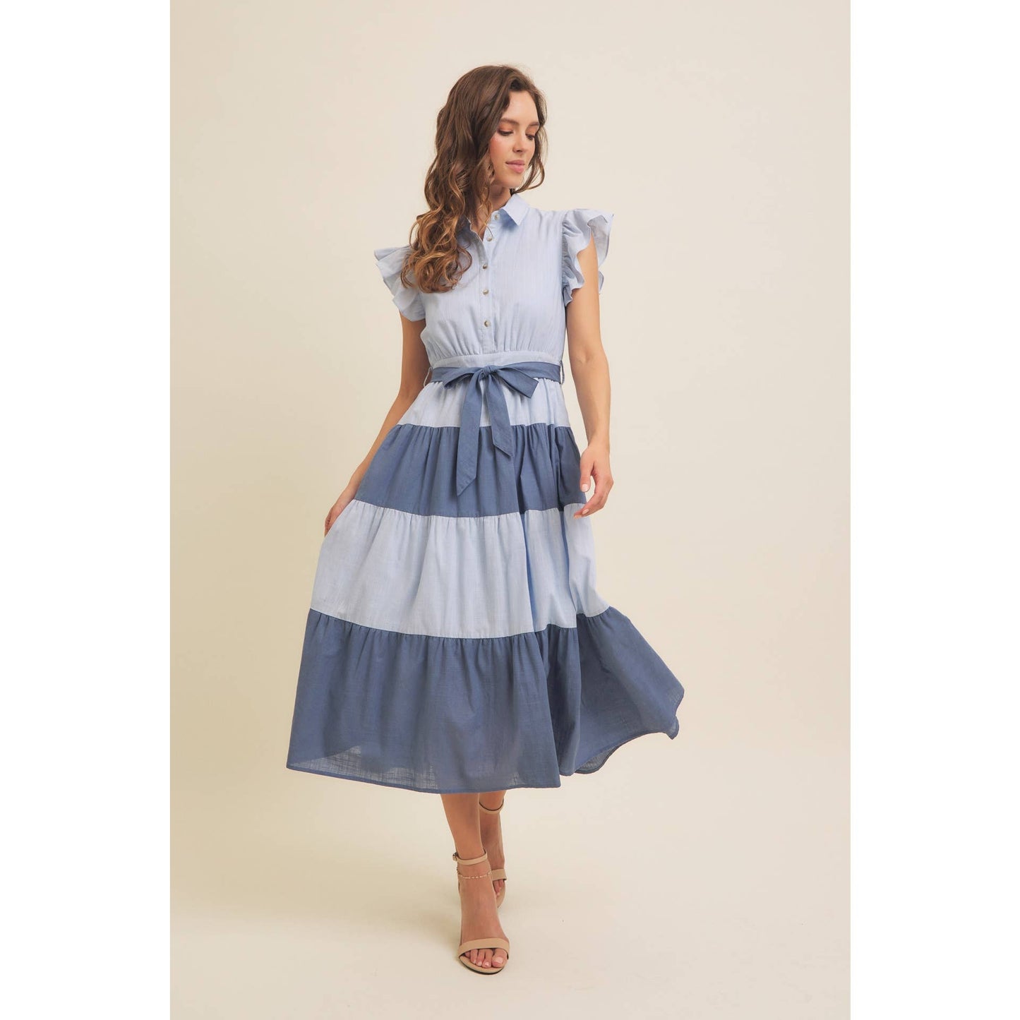Derby Days (Blue) Color Block Dress