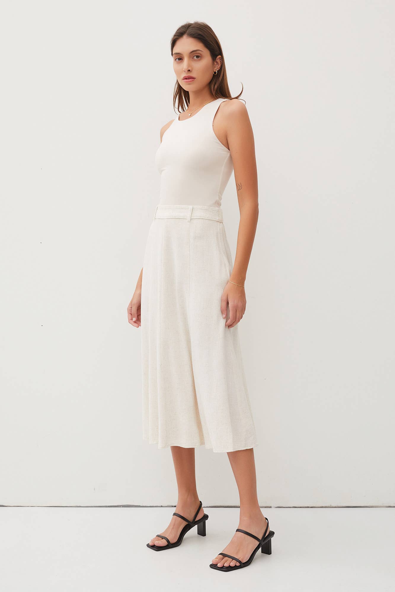 Swoon Worthy (Natural) Linen Skirt
