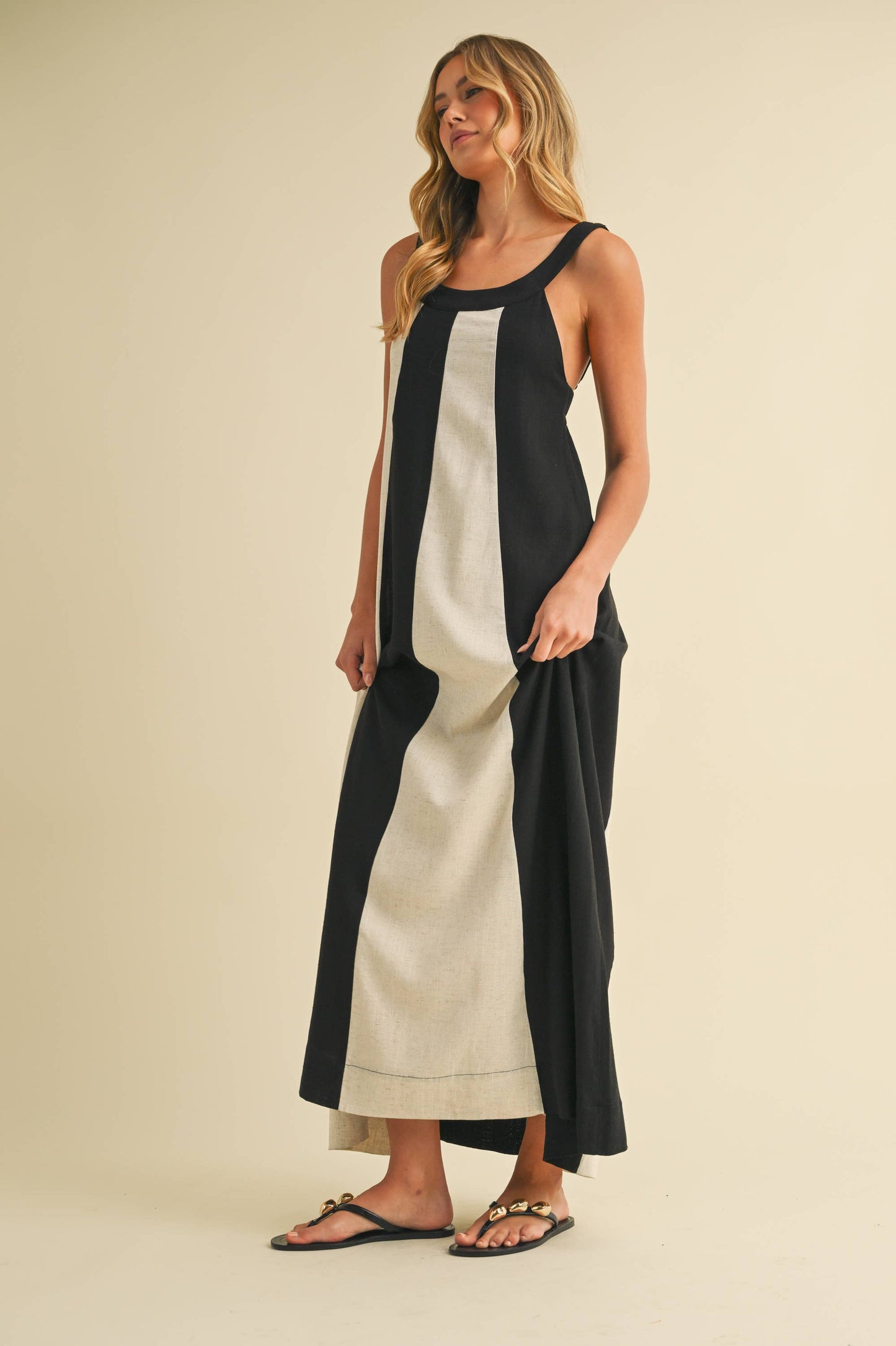 Leaving Town Color Block Maxi Dress