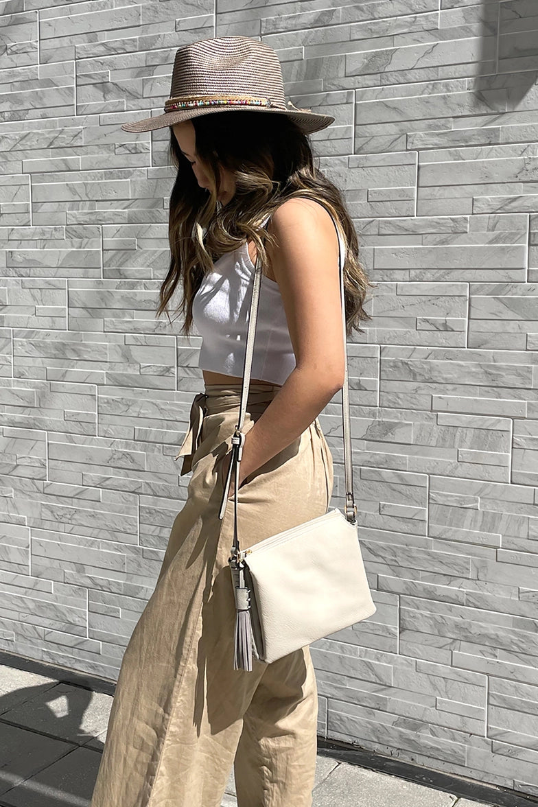 Sabrina Black/Natural 2-Tone Crossbody