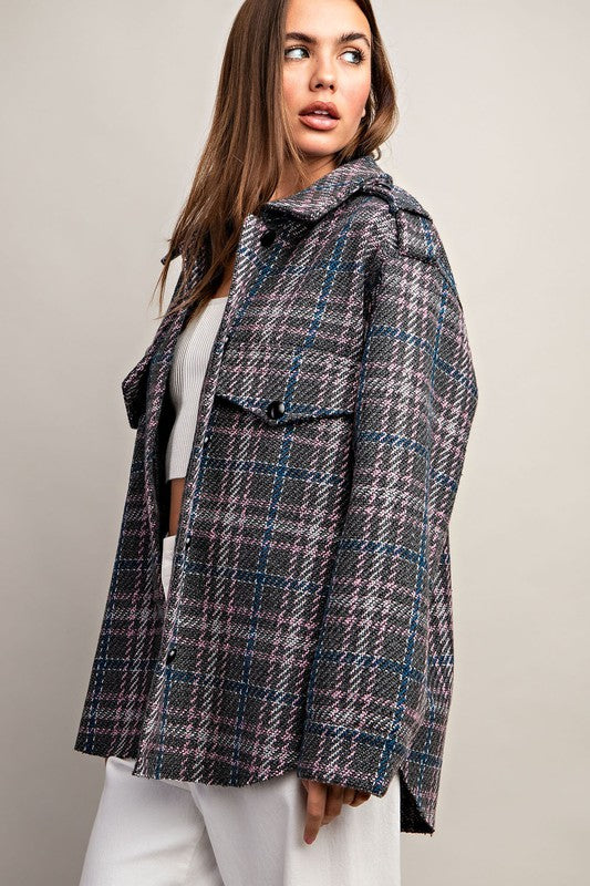 Got You Covered Plaid Shacket