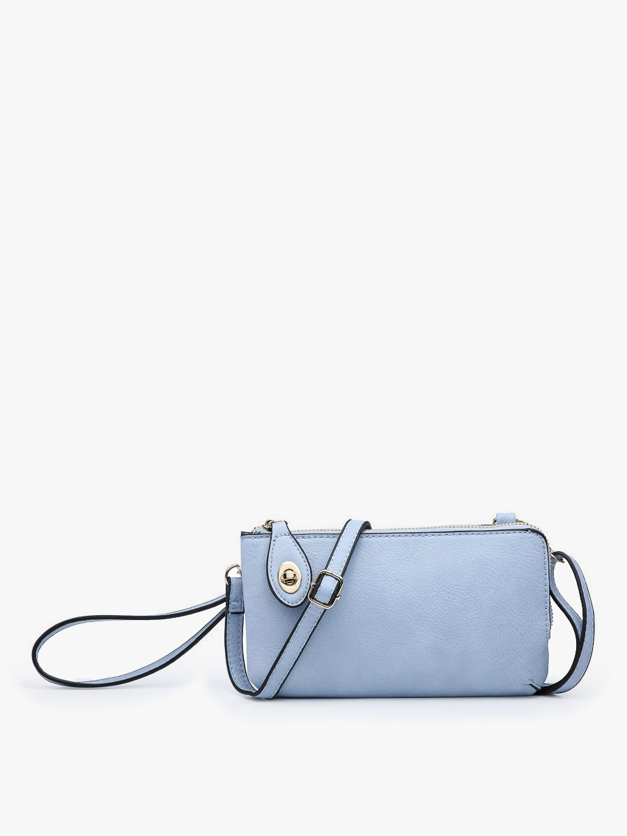Kendall (Periwinkle) Crossbody/Wristlet w/ Twist Lock