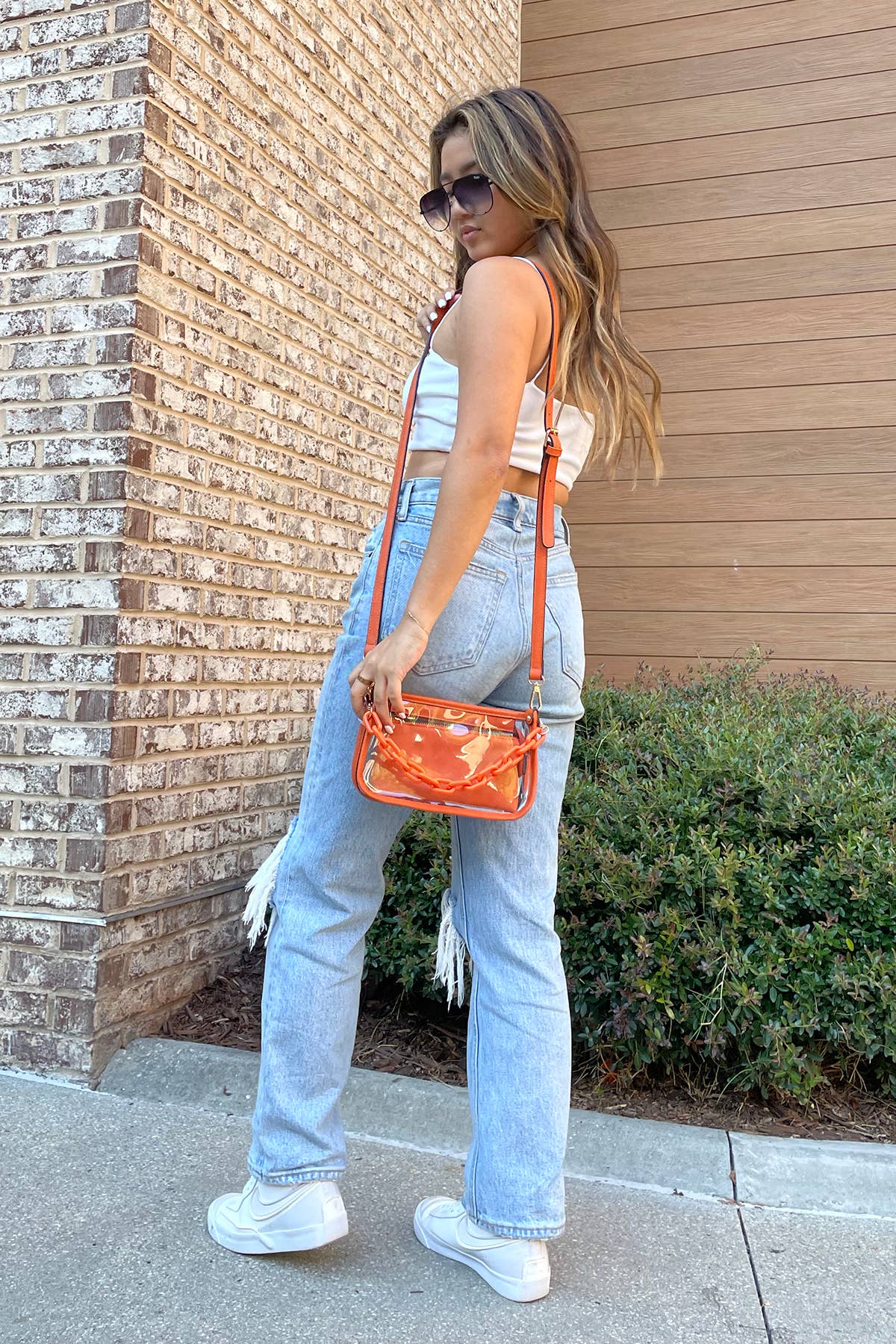 Jessica (Holographic) Clear Crossbody