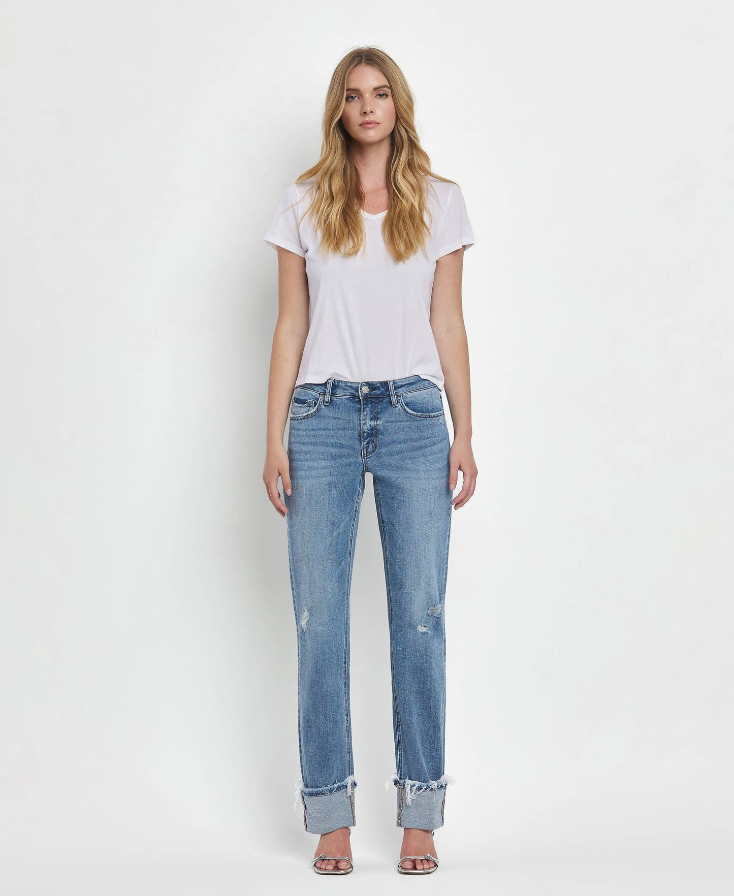 Vervet: Evermore Cuffed Straight Jeans