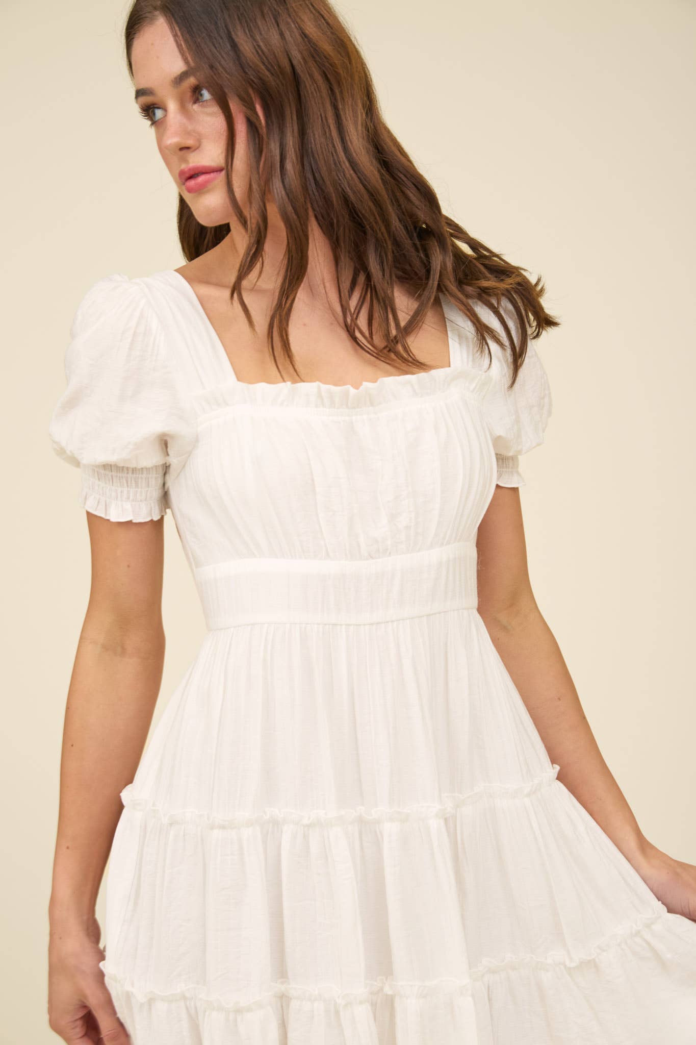 Bright Future (White) Smocked Dress