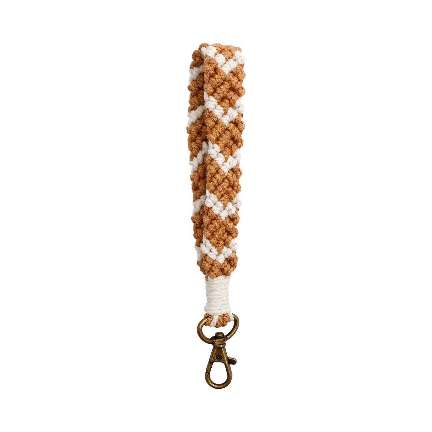 Macrame Chevron Wristlet Keychain