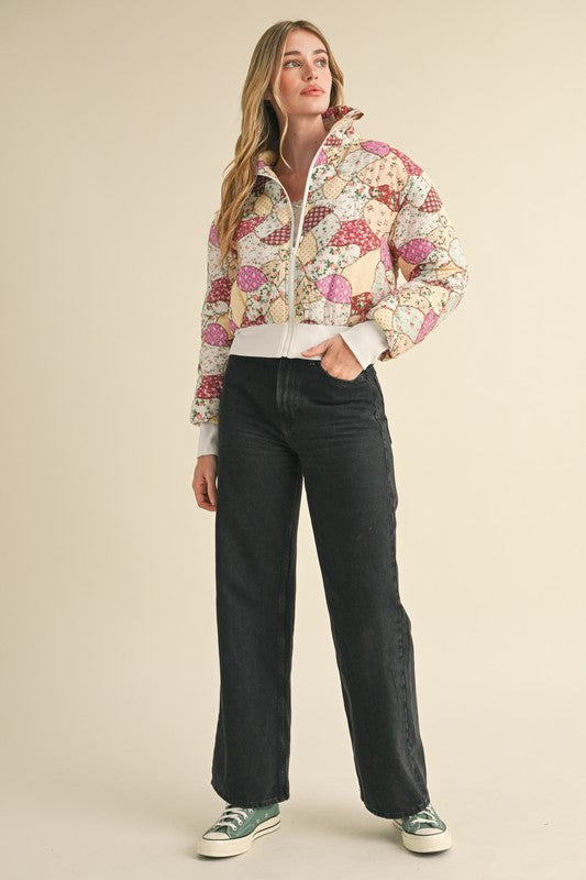 Garden Blooms Floral Quilted Jacket
