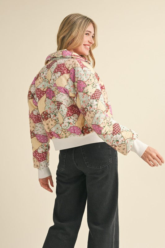 Garden Blooms Floral Quilted Jacket