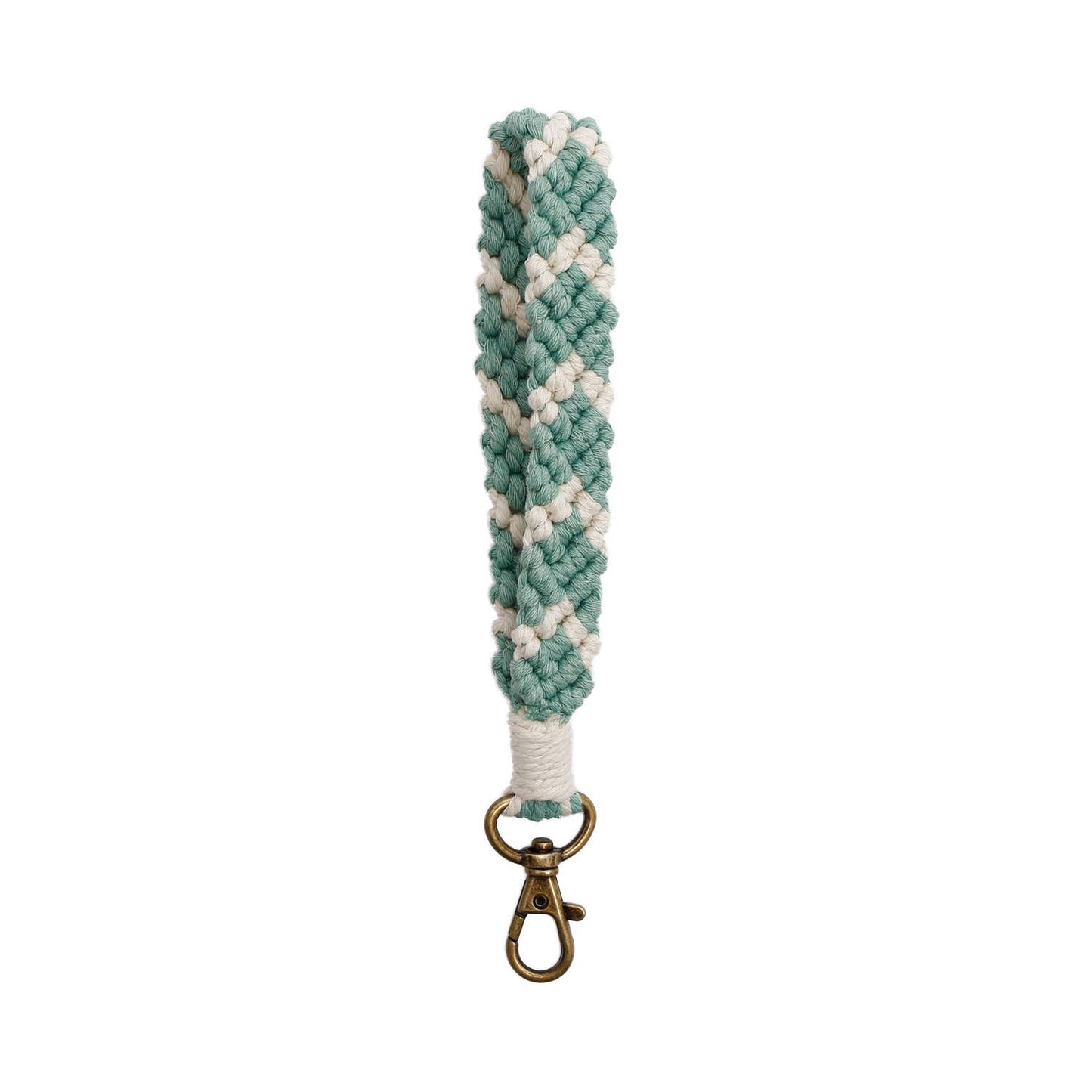 Macrame Chevron Wristlet Keychain