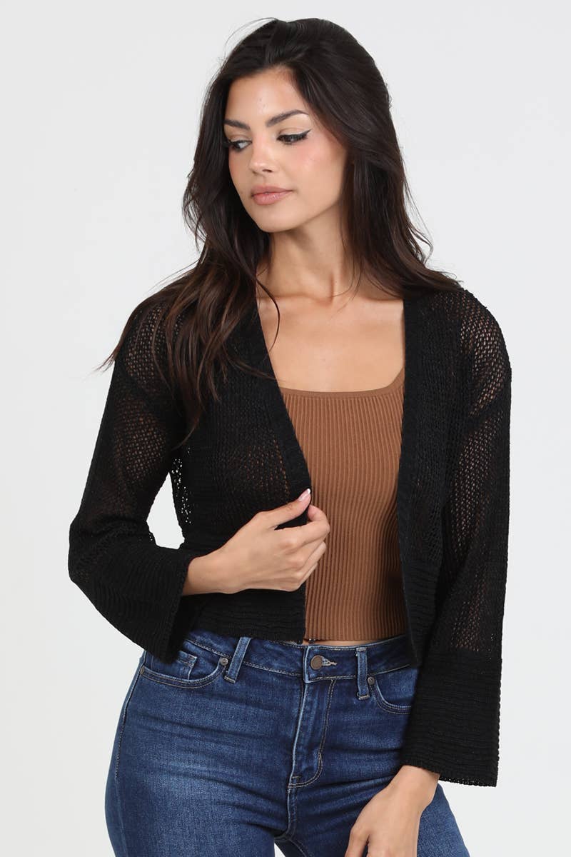 Light As A Feather (Black) Cardigan