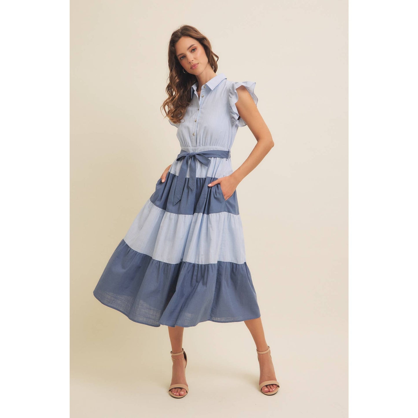 Derby Days (Blue) Color Block Dress