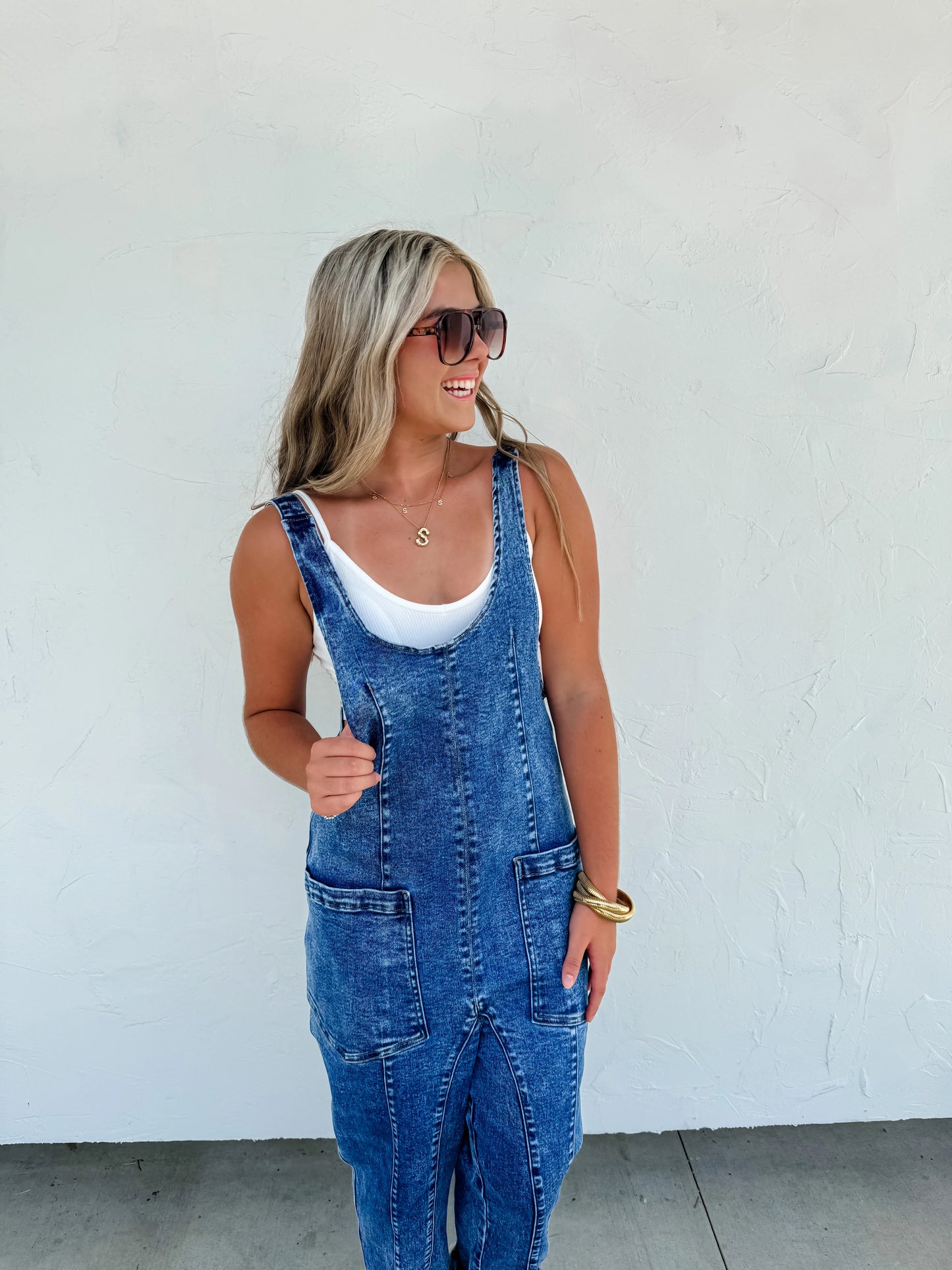 Rebel Revival Denim Overall Romper
