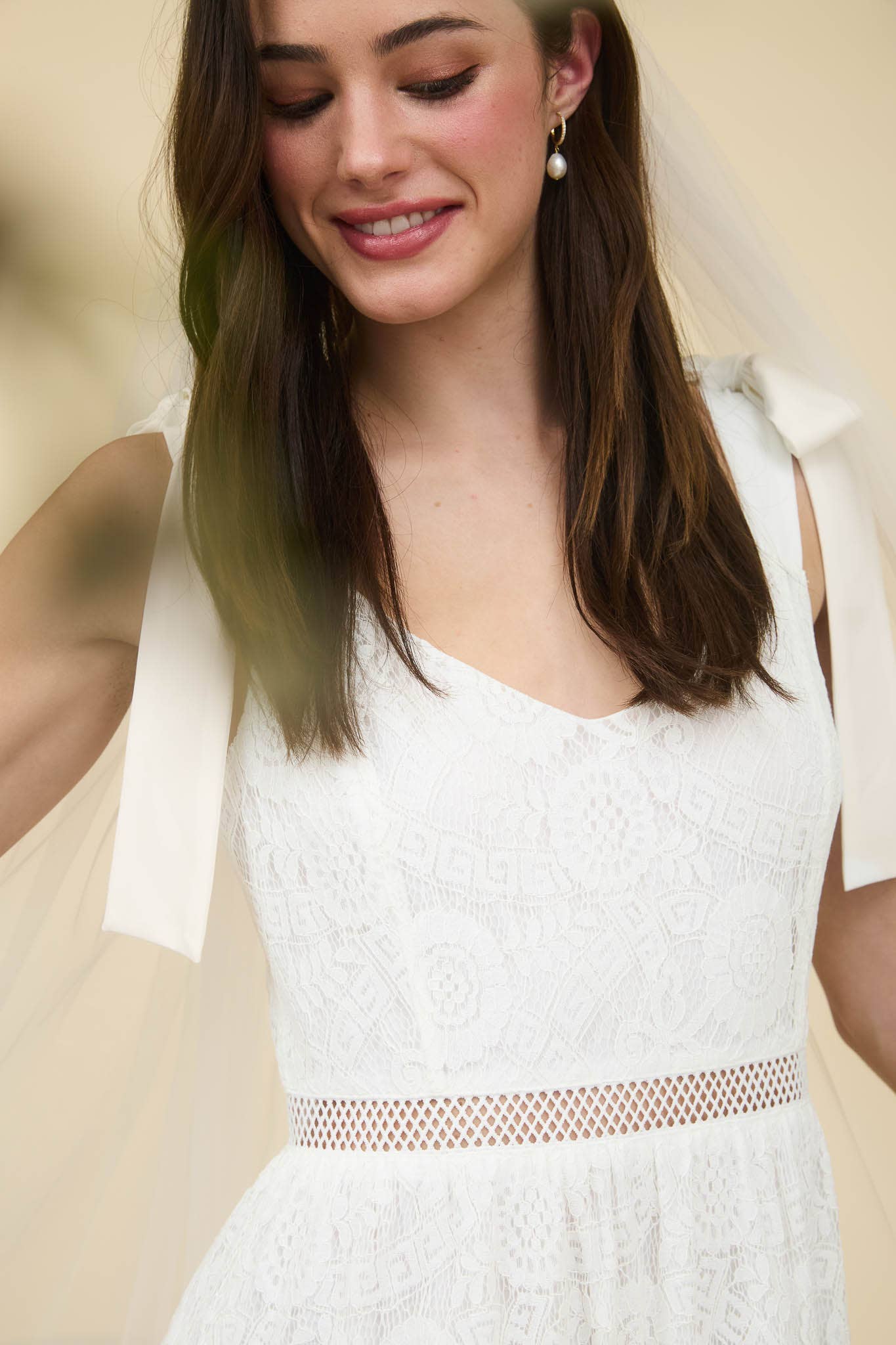 Lacey Love (White) Lace Midi Dress