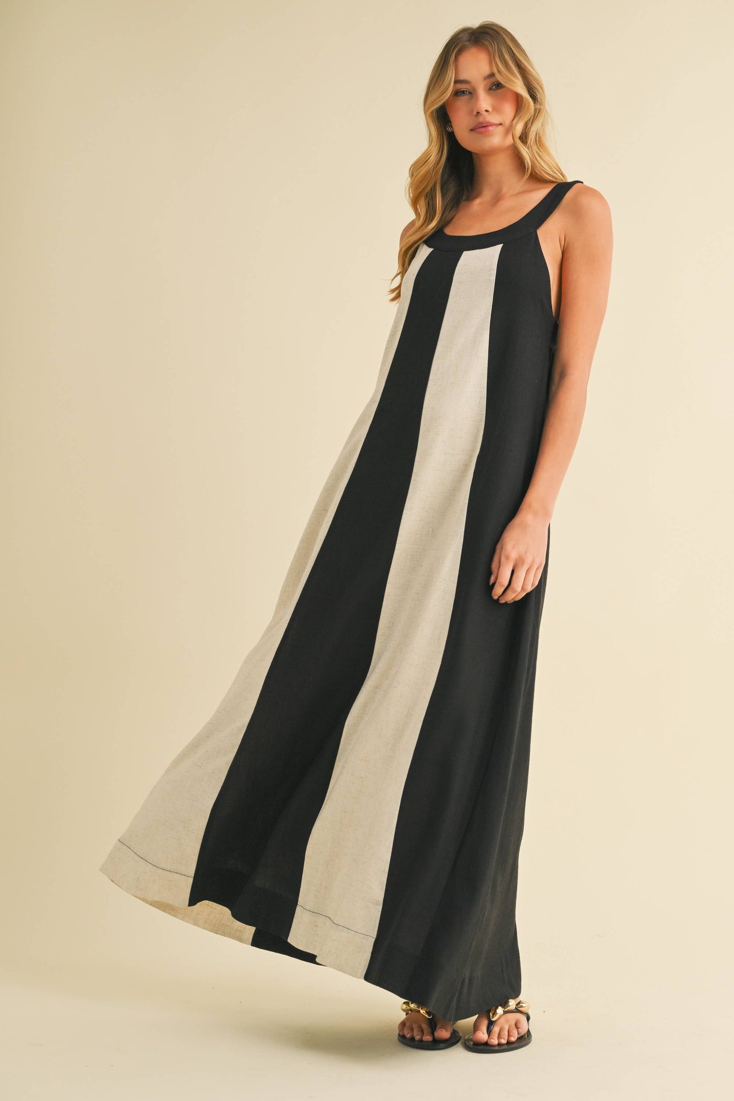 Leaving Town Color Block Maxi Dress