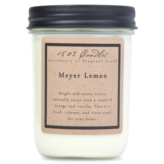 1803 Candles: Meyer Lemon 14oz. Jar Candle