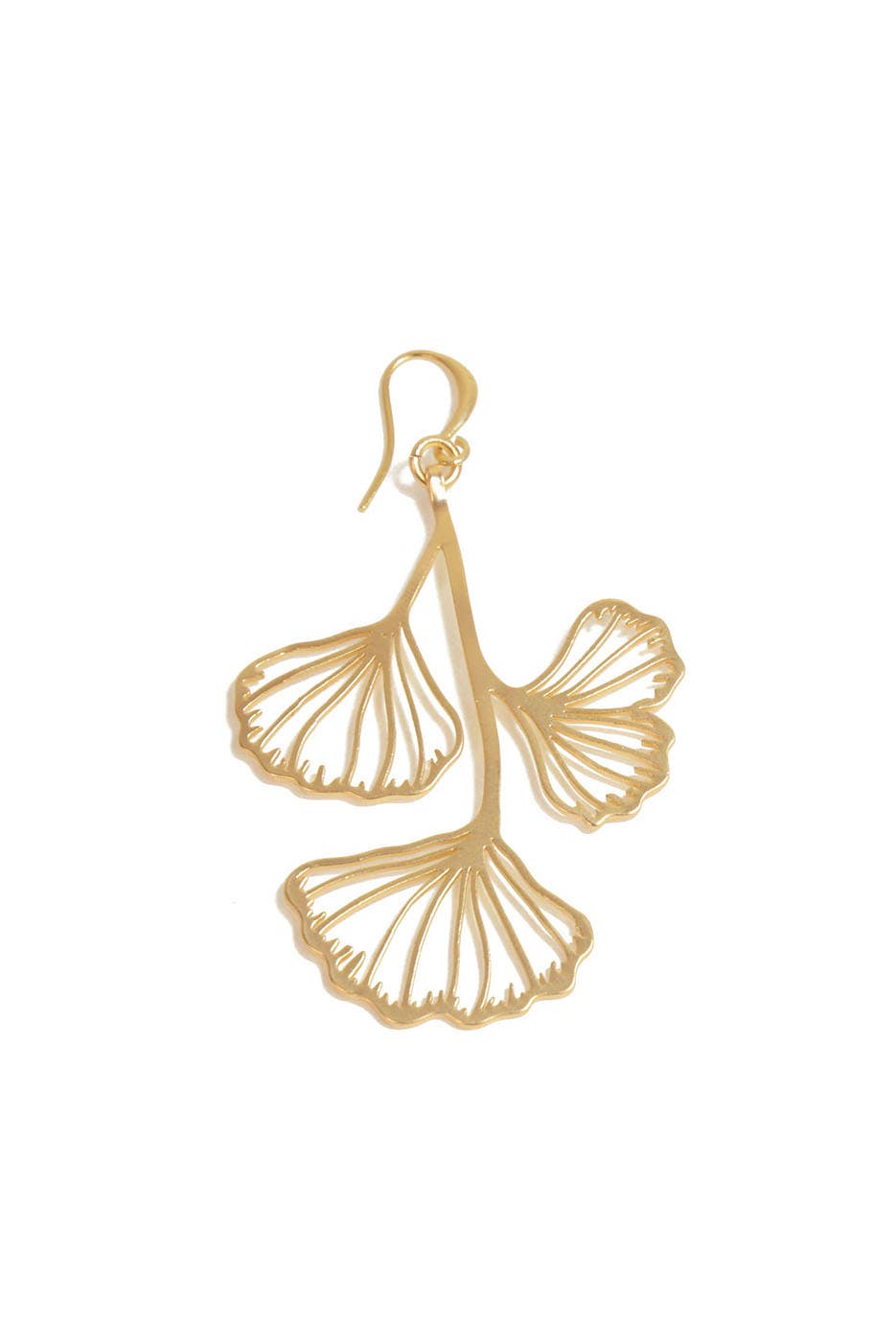 Gold Gingko Chandelier Earring