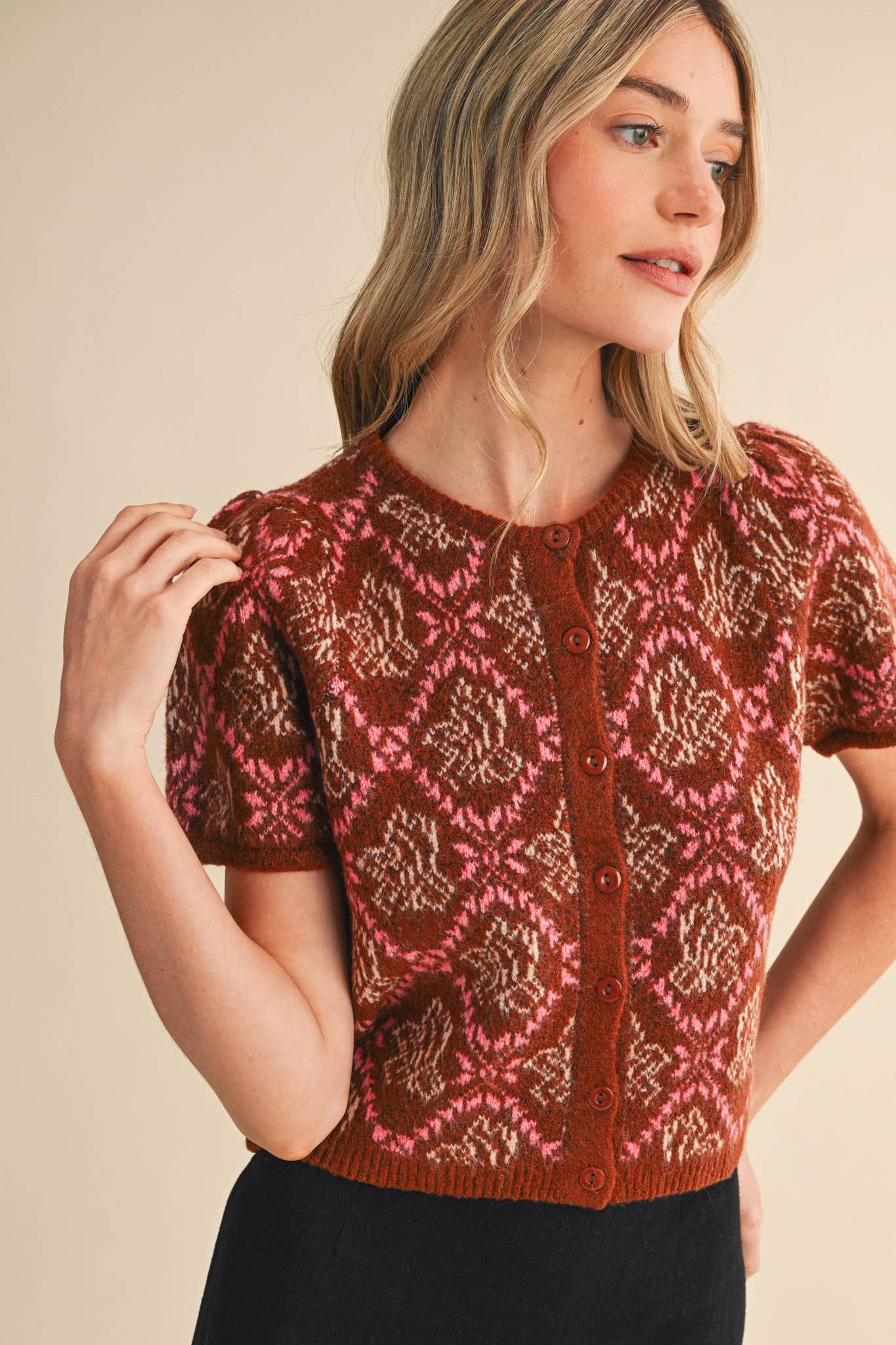 Merrily Mod (Ginger) SS Cardigan