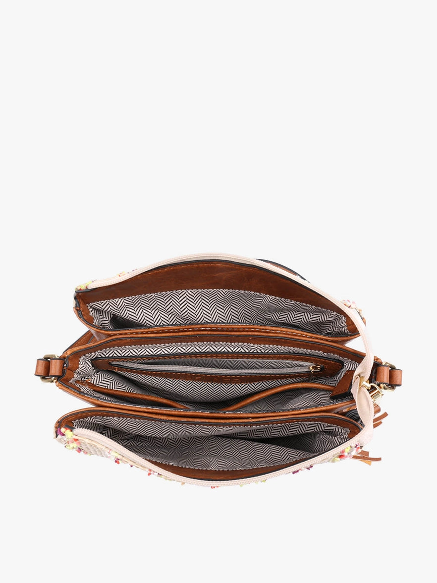 Sabrina Black/Natural 2-Tone Crossbody