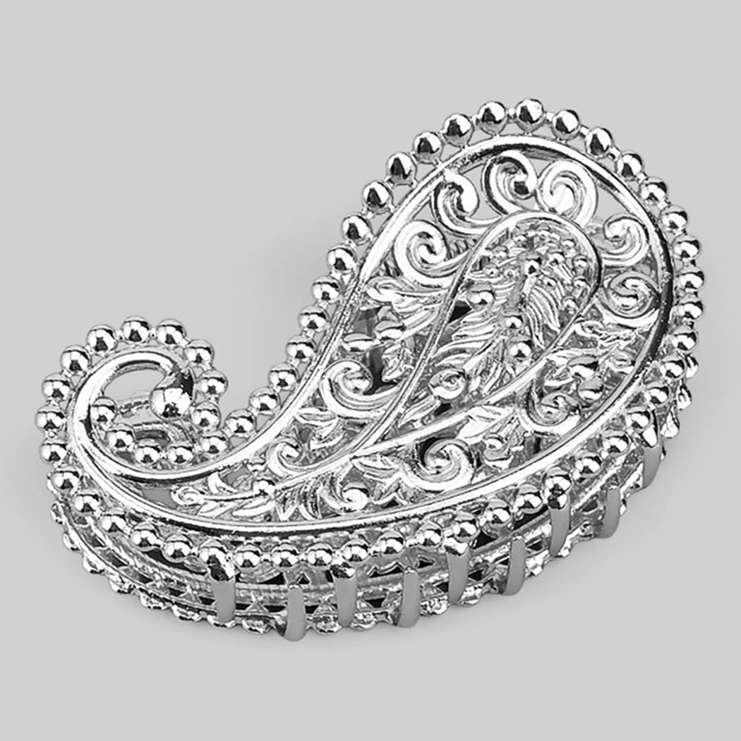 Paisley (Silver) Metal Hair Claw