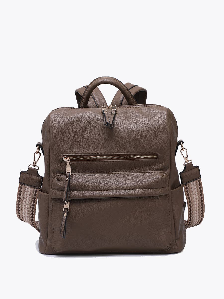 Amelia (Ash Brown) Backpack w/ Guitar Strap