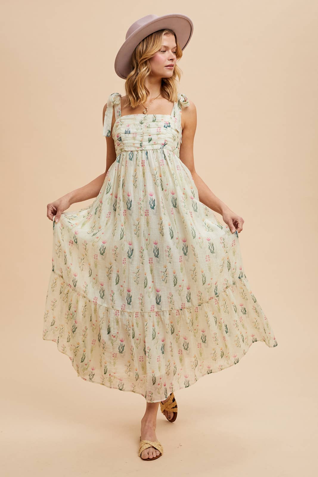 Steady Waters Flowy Floral Maxi Dress