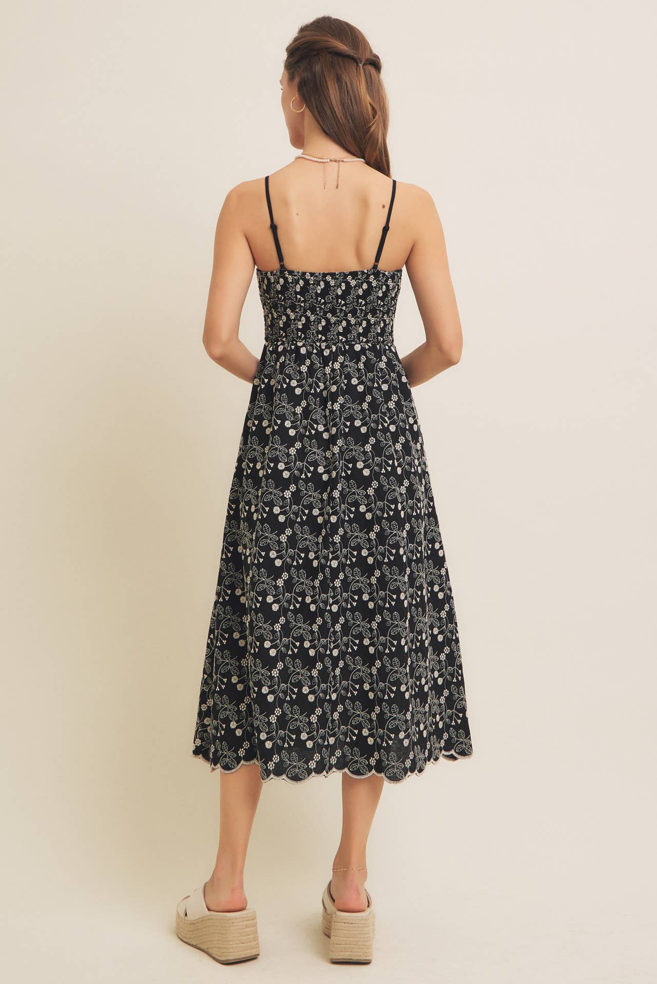 Timeless Style (Black) Embroidered Dress