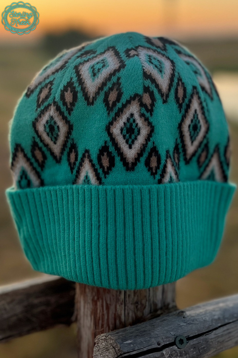 Break The Ice (Turquoise) Aztec Beanie