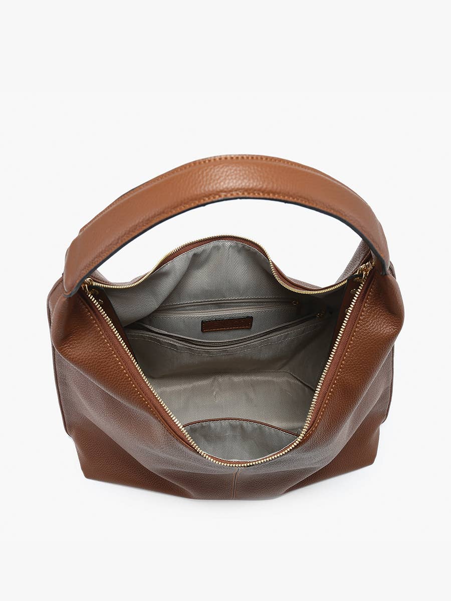 Tori (Black) Slouchy Hobo w/ Studded Tassels