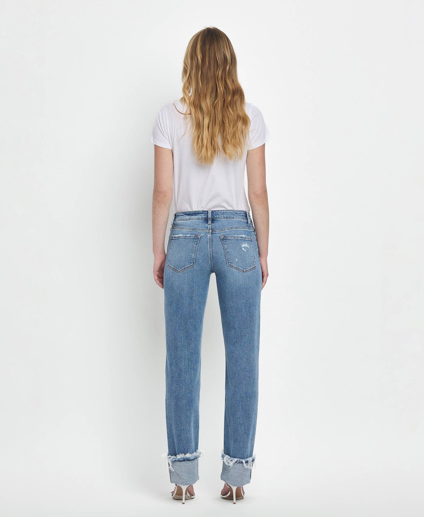 Vervet: Evermore Cuffed Straight Jeans