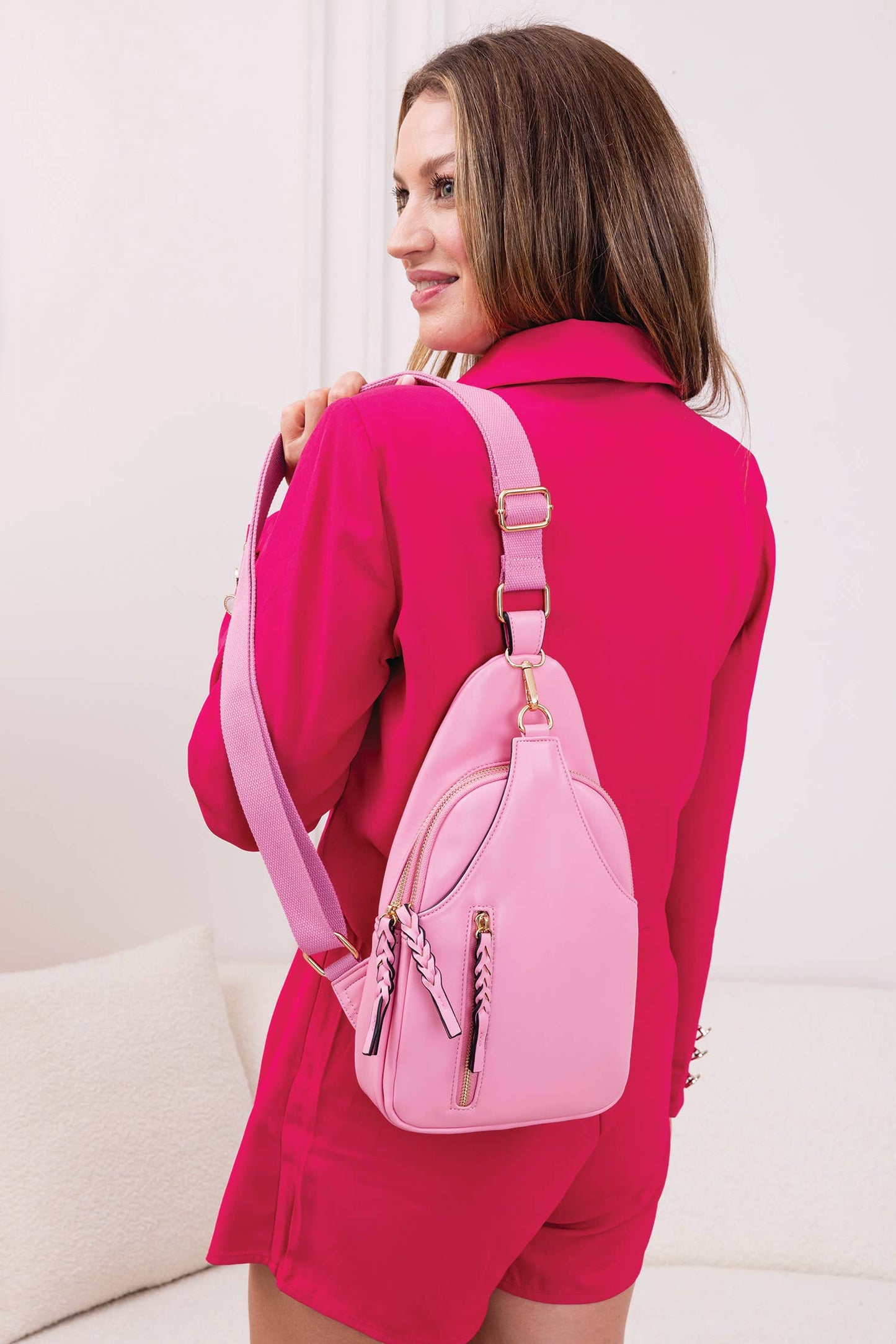 Nikki (Lt Blue) Crossbody Sling Pack Bag