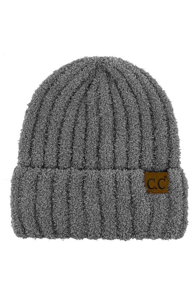 C.C Solid Color Fuzzy Beanie