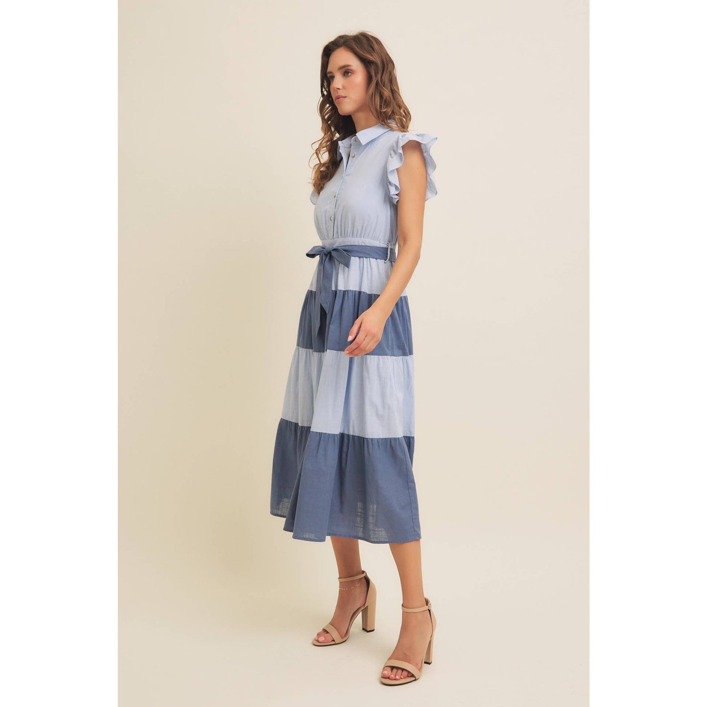 Derby Days (Blue) Color Block Dress