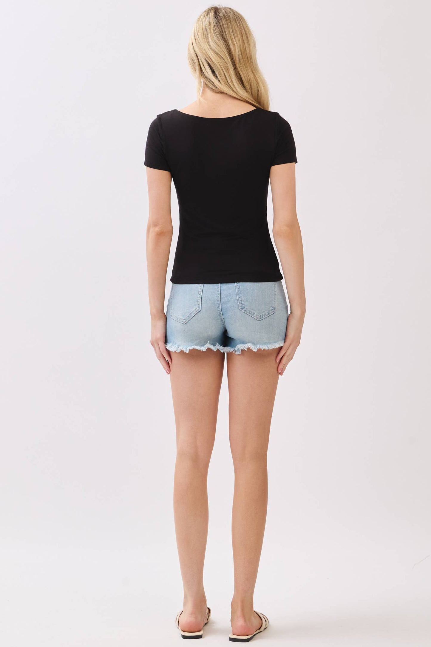 Feel Good (Black) Double Layer SS Top