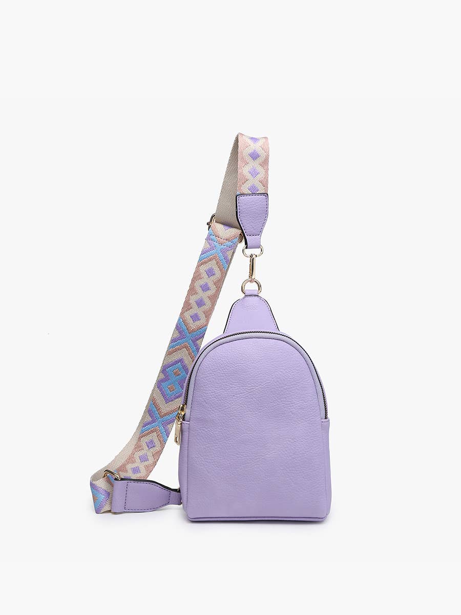Ellen (Lavender) Sling Bag w/ Guitar Strap