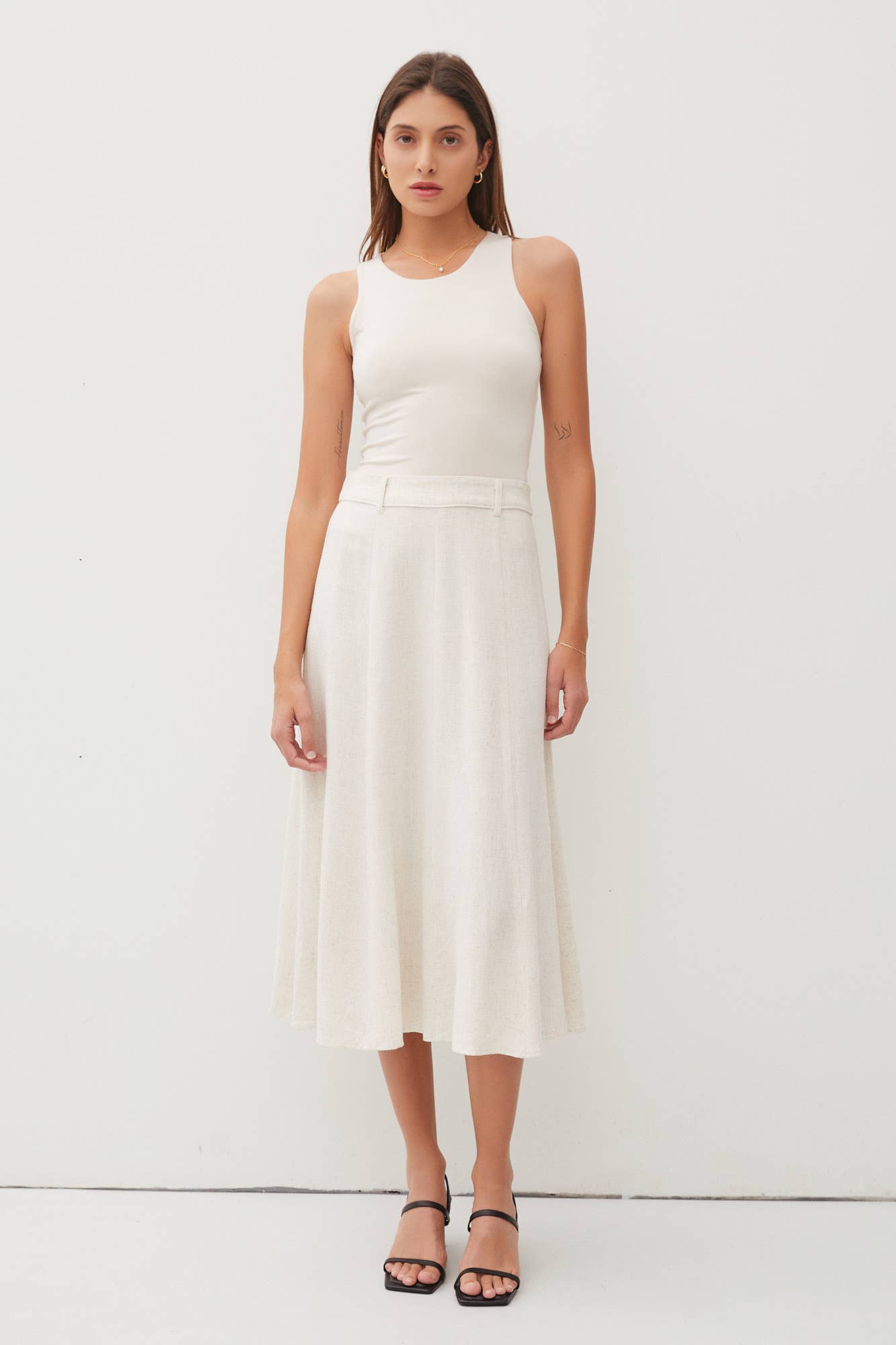 Swoon Worthy (Natural) Linen Skirt