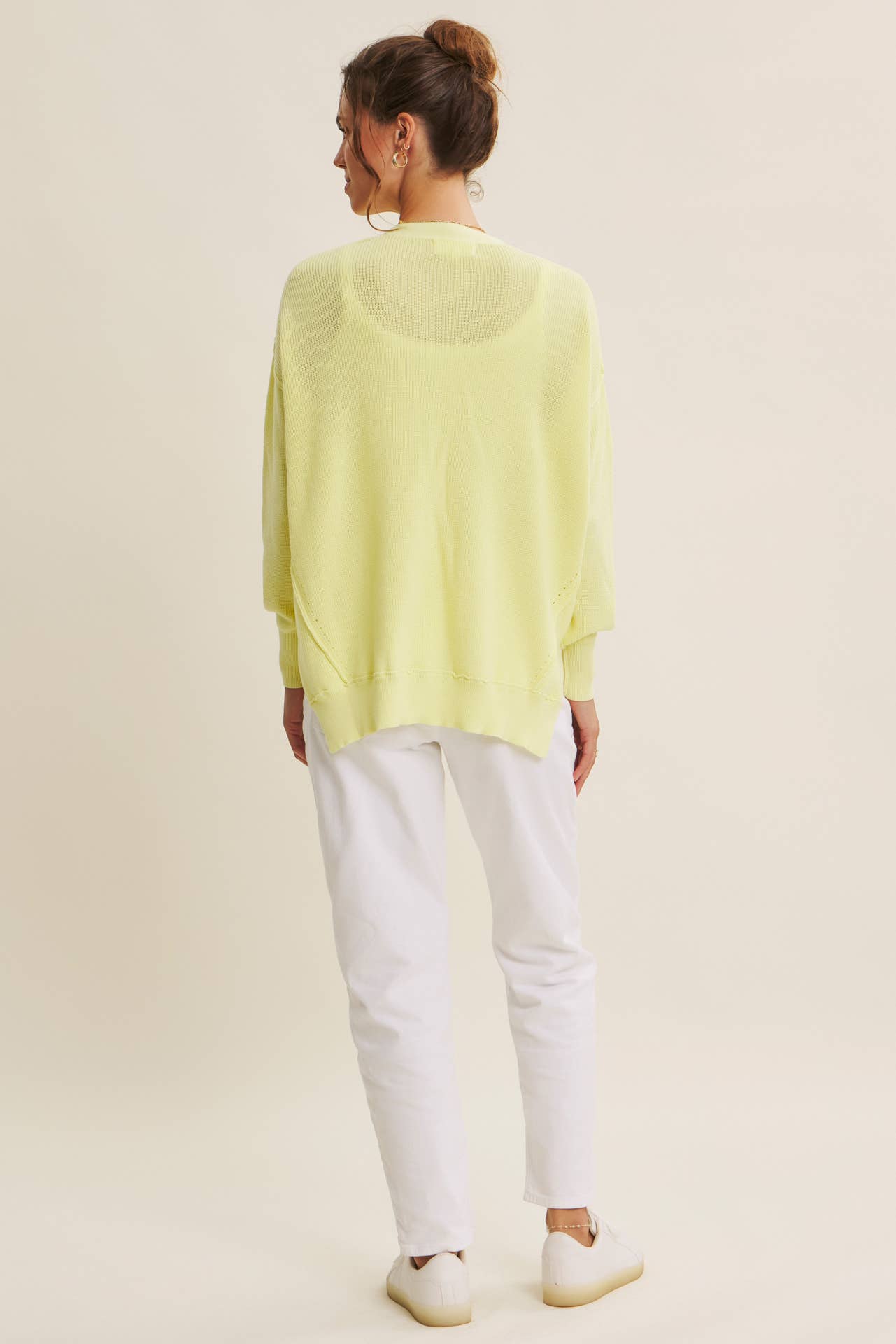 Down To Earth (Lemon) Slouchy Cardigan