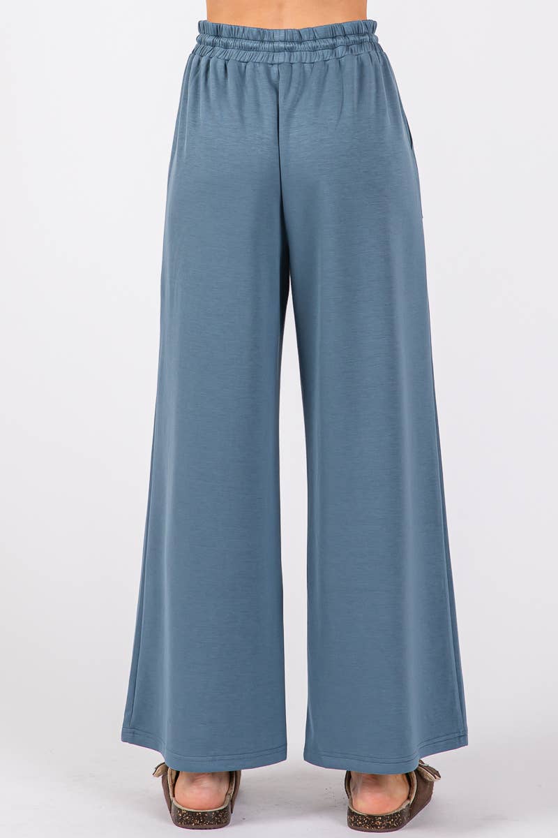 Elevated Look (Blue) Wide Leg Pant