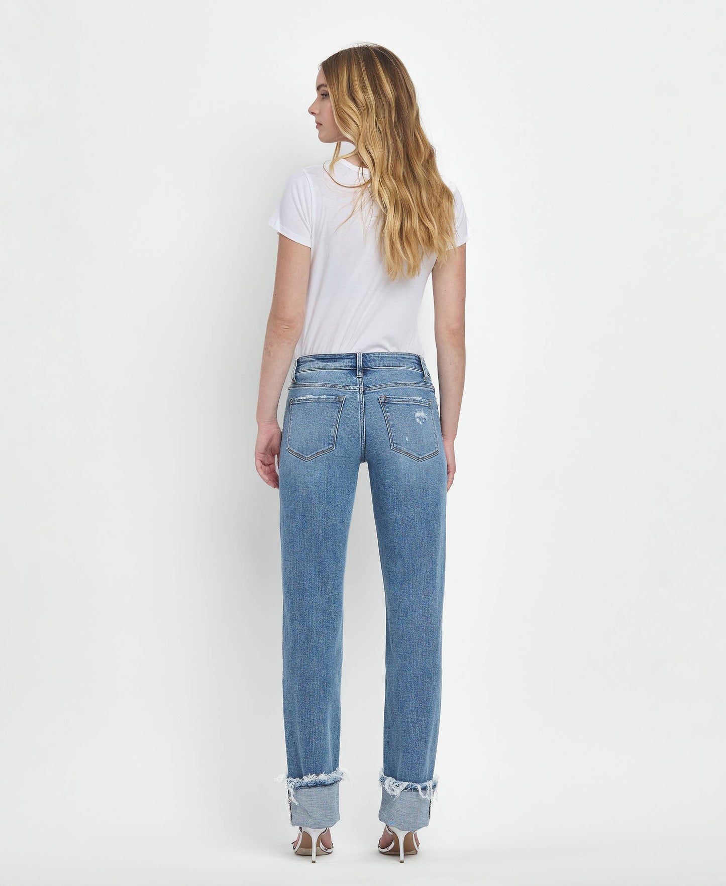 Vervet: Evermore Cuffed Straight Jeans