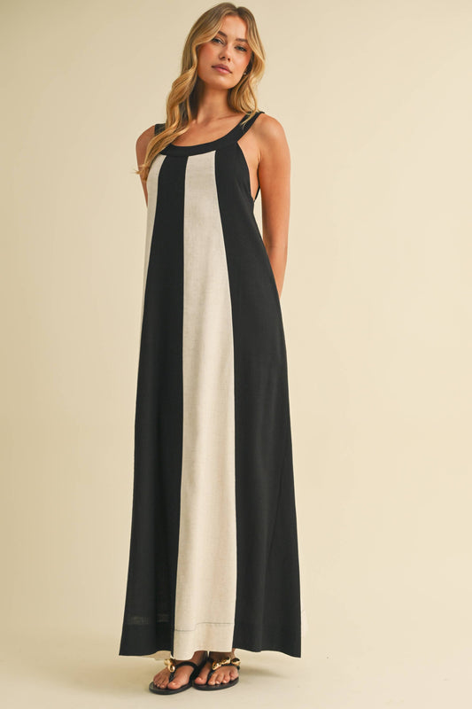 Leaving Town Color Block Maxi Dress