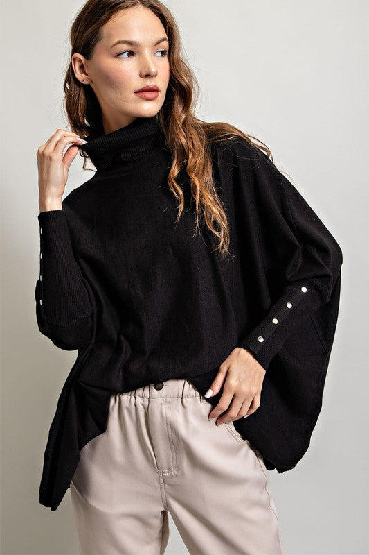 To The Point (Black) Dolman Sweater