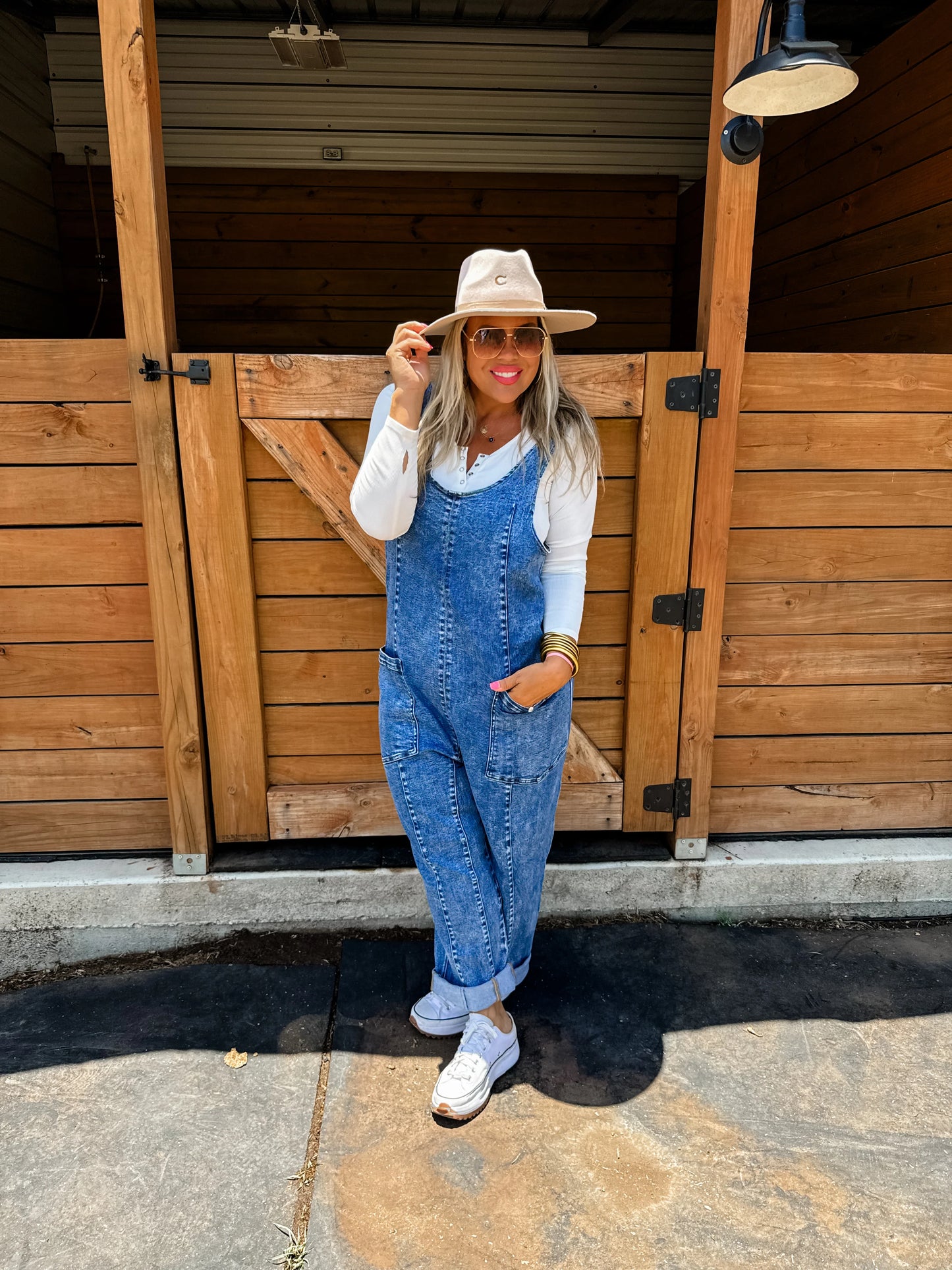 Rebel Revival Denim Overall Romper